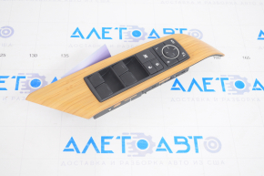 Front left window lift control Lexus RX350 RX450h 10-15 with auto folding mirrors with wood trim light brown