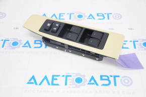 Front left window lift control Lexus ES300h ES350 13-18 black, 4 auto, with beige trim