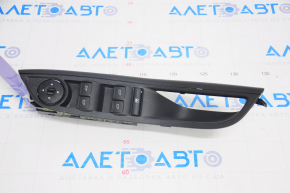 Front left window lift control Ford Focus mk3 11-18 black, 1 auto, 4 buttons, with black trim