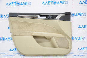 Door trim card front left Ford Fusion mk5 13-16 beige, wood insert, for cleaning