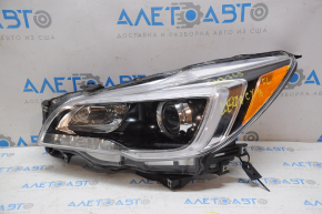 Headlight front left Subaru Legacy 15-17 bare dorest halogen, black reflector, broken mount