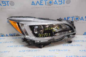 Headlight front right Subaru Legacy 15-17 bare prerest halogen, black reflector, broken mount