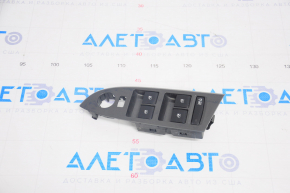 Front left window lift control Chevrolet Volt 11-15 black, 4 auto, with graphite gloss overlay