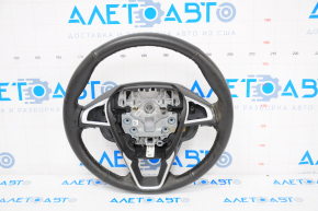Naked steering wheel Ford Fusion mk5 13-16 black leather, worn