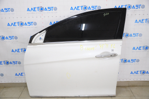 Door assembly front left Hyundai Sonata 11-14 hybrid white WW7, butt