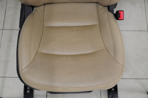 Passenger seat Hyundai Sonata 11-15 with airbag, manual, beige leather