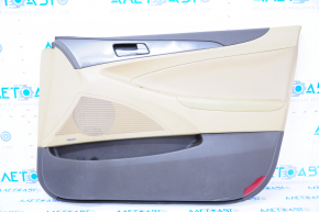 Door trim panel front right Hyundai Sonata 11-14 leather beige