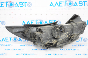 Headlight front left bare Hyundai Sonata 11-15 hybrid, halogen, broken glass, water damage, on spare parts