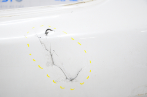 Rear bumper bare Hyundai Sonata 11-15 hybrid, white, cracked