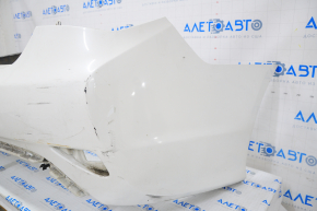 Rear bumper bare Hyundai Sonata 11-15 hybrid, white, cracked