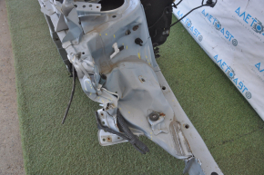 Front right quarter Toyota Prius V 12-17 blue with central pillar, dented