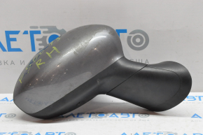 Right side mirror complete Fiat 500 12-19 5 pins, missing element, graphite