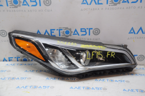Headlight front right bare Hyundai Sonata 15-17 halogen with mount