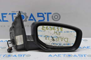 Side mirror right assembly Dodge Dart 13-15 3 pins, black, broken element