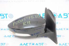 Right side mirror complete Ford Focus mk3 15-18 rest, 9 pins, turn signal, heated, black