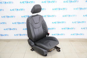 Passenger seat Ford Focus mk3 15-14 rest, titanium with airbag leather black, mechanical