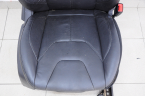 Passenger seat Ford Focus mk3 15-14 rest, titanium with airbag leather black, mechanical