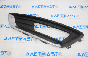 Bumper grille left Ford Focus mk3 15-18 rest for fog lights, type 1, chrome