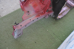 Front right quarter Toyota Prius 30 10-15 red with central pillar