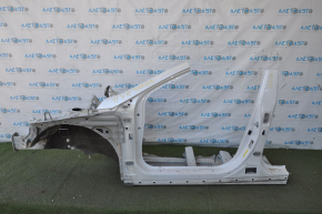 Front quarter left Hyundai Sonata 11-15 white, with central pillar