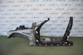 Front left quarter Mercedes W211 black with central pillar, bumpers