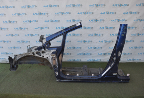 Front quarter left Toyota Prius 30 10-15 blue with central pillar