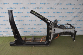 Front right quarter Nissan Rogue 14-20 black with central pillar, dented