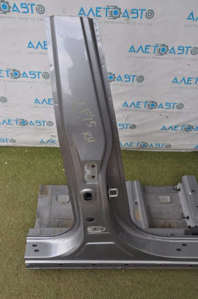 Front right quarter Hyundai Sonata 15-19 gray, dented side member