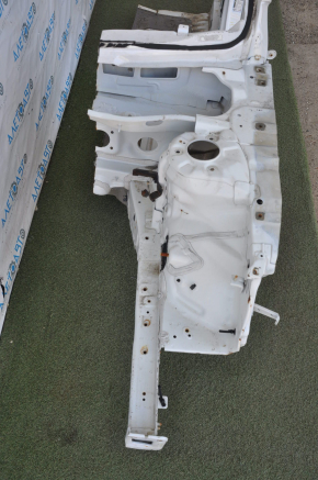 Front left quarter Kia Optima 11-16 white with central pillar