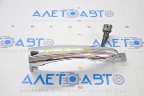 Door handle outer front right Nissan Rogue 14-16 chrome keyless structural button