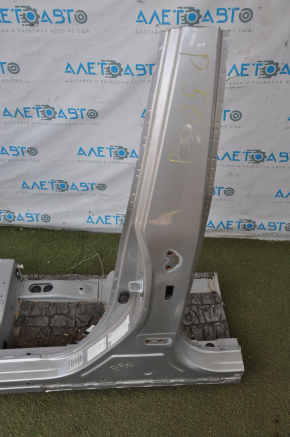 Front left quarter Toyota Prius 50 16-22 silver with central pillar, butt, dented
