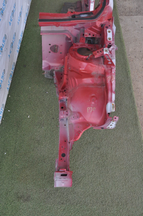 Front quarter left Toyota Prius 30 10-15 red with central pillar