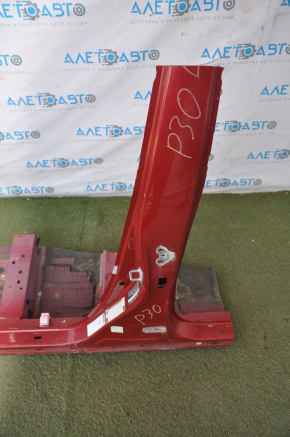 Front quarter left Toyota Prius 30 10-15 red with central pillar