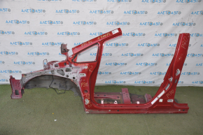 Front quarter left Toyota Prius 30 10-15 red with central pillar