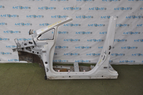 Front quarter left Toyota Prius V 12-17 white with central pillar, without side member