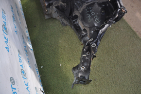 Front left quarter with central pillar Toyota Prius V 12-17 black, bent side member