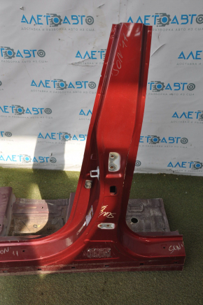 Front quarter left Hyundai Sonata 11-15 red with central pillar