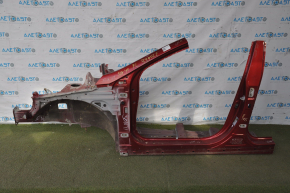 Front quarter left Hyundai Sonata 11-15 red with central pillar
