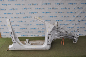 Front right quarter Chevrolet Volt 11-15 white with central pillar, dented