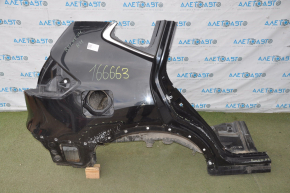 Quarter wing rear right Nissan Rogue 14-20 black, dent on arch
