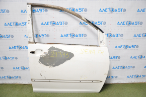 The door is bare, front right, Toyota Sienna 04-09, burnt white, bumps