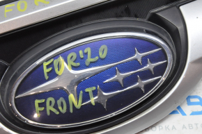 Radiator grill assembly Subaru Forester 19-21 SK upper chrome, scratch, with emblem, poke on emblem