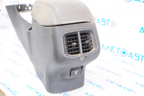 Console center armrest and cup holders Jeep Cherokee KL 14-23 black-gray, dry-cleanable, scratches