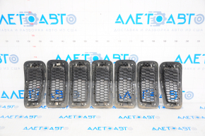 Radiator grill grill Jeep Cherokee KL 14-18 pre-rest, chrome, set of 7 pcs, broken fasteners on element 5 and 2