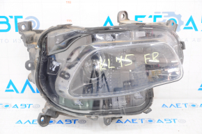 Headlight front right Jeep Cherokee KL 14-16 prerest, halogen, black, water damage