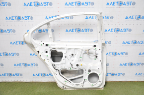 The door is bare, rear left, Lexus LS460 LS600h 07-17, white, dented on the inside near the lock.