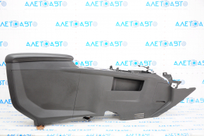 Console center armrest and cup holders Chevrolet Equinox 10-17 leather, black, scratches