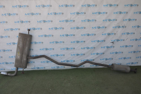 Exhaust line for 1 pipe Ford Fusion mk5 13-16 2.5, 1.5T, 1.6T without catalytic converter, flattened