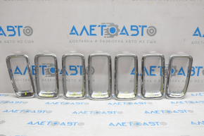 Chrome inserts in the radiator grille Jeep Compass 11-16 light, set of 7 pcs.