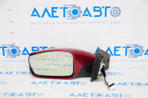 Left side mirror complete Hyundai Sonata 11-14 5 pins, red, missing fragment